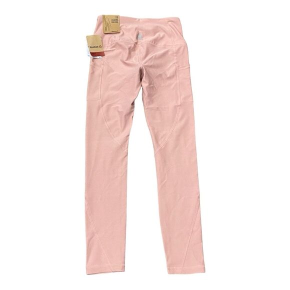 Reebok Size XS Precision High Rise 7/8 Leggings In Pale Mauve Pink NWT - Picture 8 of 11